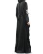 Amara_Silver_Embroidered_Black_Kaftan_Back View_IslamicShop.in