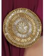 Metallic_Gold_Sequined_Round_Brooch_Pin_cum_Clip_CloseView_IslamicShop.in