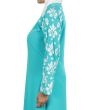 Ruhina_Abaya_Turquoise Color Side View_IslamicShop.in