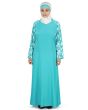 Ruhina_Abaya_Turquoise Color_IslamicShop.in