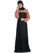 Eliza_Abaya_Black & Redwood Color_IslamicShop.in