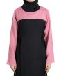 Eliza_Abaya_Black & PinkColor Close Up View_IslamicShop.in