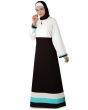 Yasmin_Dual_Colour_Border_Abaya_Off White & Black Color_IslamicShop.in