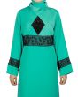 Najya_Turquoise_Abaya_Turquoise Green Close Up View_IslamicShop.in