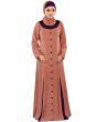 Wazeera_Abaya_Red Wood & Purple Color_IslamicShop.in