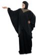 Sehr_Hand_Embroidered_Black_Kaftan_Abaya_Angle View_IslamicShop.in