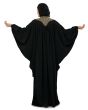 Sehr_Hand_Embroidered_Black_Kaftan_Abaya_Back View_IslamicShop.in