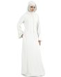 Lana_Pink_Moroccan_Abaya_White Color_IslamicShop.in