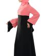 Idala_Abaya_Sweet Pink & Black Side View_IslamicShop.in