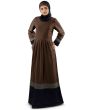 Sehrish_Aura _Green_Abaya_Brown Color_IslamicShop.in