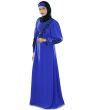 Shadan_Grey_Abaya_Royal Blue Color_IslamicShop.in