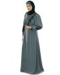 Shadan_Grey_Abaya_Angle View_IslamicShop.in