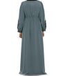 Shadan_Grey_Abaya_Back View_IslamicShop.in