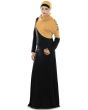 Razan_Jersey_Abaya_Black & Beige Color_IslamicShop.in