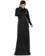 Zayba_Jersey_Abaya_Black Color_IslamicShop.in