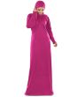 Zayba_Jersey_Abaya_Magenta Color_IslamicShop.in