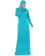 Zayba_Jersey_Abaya_Torquoise Color_IslamicShop.in