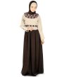 Saila_Abaya_Warm Grey & Brown Color_IslamicShop.in