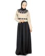 Saila_Abaya_Warm Grey & Black Color_IslamicShop.in