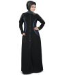 Maahnoor_Abaya_Black Color Angle View_IslamicShop.in