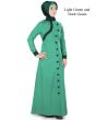 Aafiya_Abaya_LightGreen&DarkGreen_IslamicShop.in