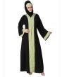 Sheila Black Abaya_Angle View_IslamicShop.in