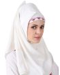 Ezzah White Abaya_Hijab View_IslamicShop.in