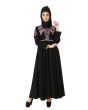 Yumn Black Abaya_Angle View_IslamicShop.in