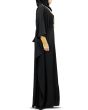 Nelam_Gold_Cut_Black_Abaya_Kaftan_Side View_IslamicShop.in