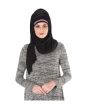 Plain Jersey Hijab (Black)_Normal View_IslamicShop.in