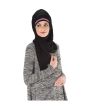 Plain Jersey Hijab (Black)_Angle View_IslamicShop.in