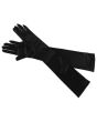 Black Cotton Gloves For Women_Front View_IslamicShop.in