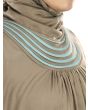 Trendy_Khaki_Rayon_Tunic_Close Up View_IslamicShop.in