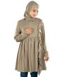 Casual_Khaki_Rayon_Tunic_Angle View_IslamicShop.in