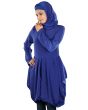 Casual_Crepe_Royal_Blue_Tunic_Angle View_IslamicShop.in