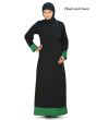 Mysah_Abaya_Black & Green Color_IslamicShop.in