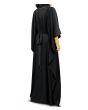 Nelam_Gold_Cut_Black_Abaya_Kaftan_Back View_IslamicShop.in