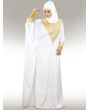 Walidah_Hand_Embroidered_White_Kaftan_Front View_IslamicShop.in