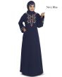 Safwana_Abaya_Navy Blue Color_IslamicShop.in